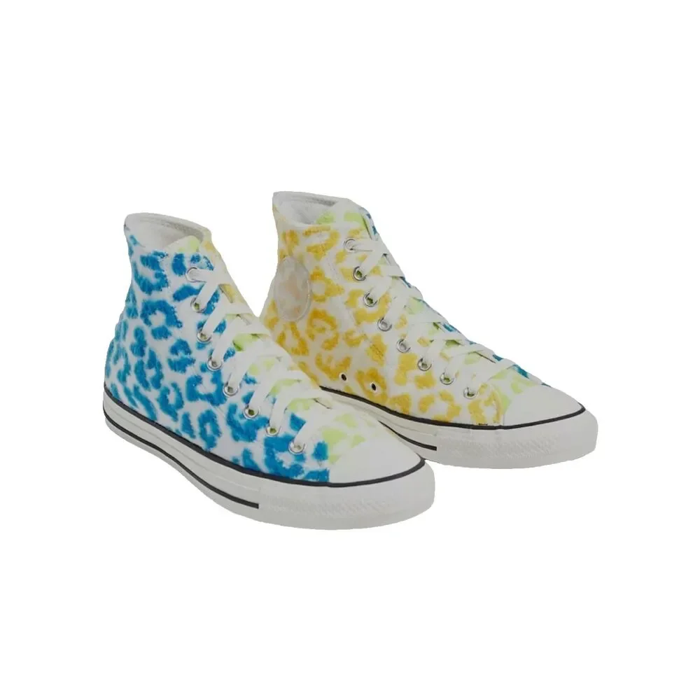 Converse All Star Wild High Top Animal Print Sneakers Shoes Rainbow Youth 5.5